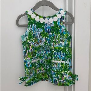 Lilly Pulitzer Blue and Green Kids Casual Dress